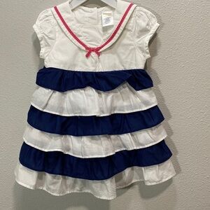 Gymboree nautical ruffled layered dress